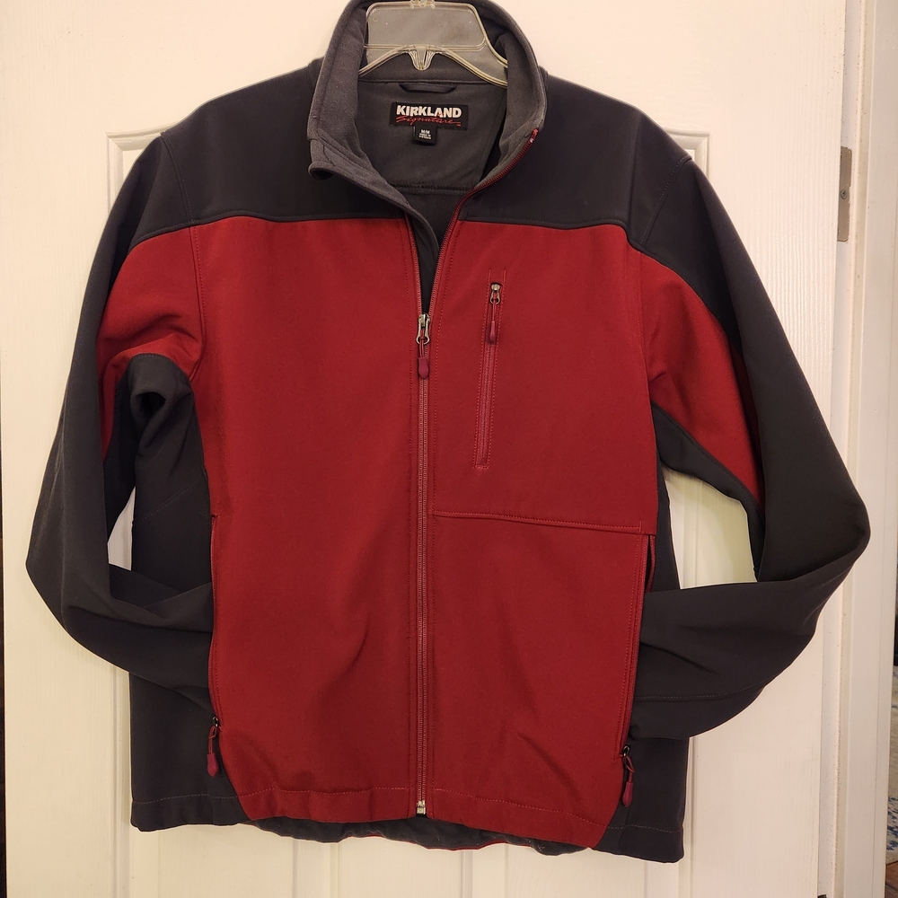 Kirkland Signature Men's Bold Red and Charcoal Jacket